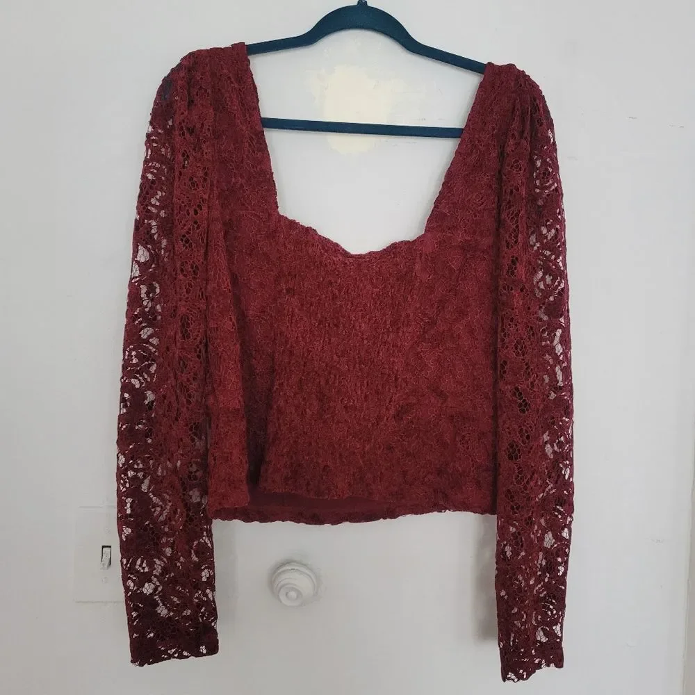 NWT Anthropologie Sweetheart Lace Top | XL